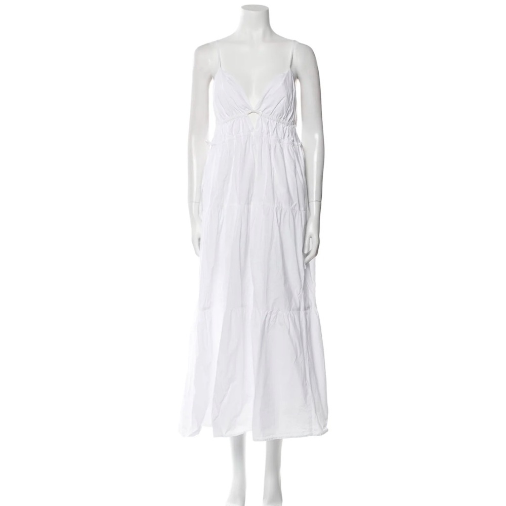ASTR V-neck long white dress brand new from Revolve. No flaws. Like new